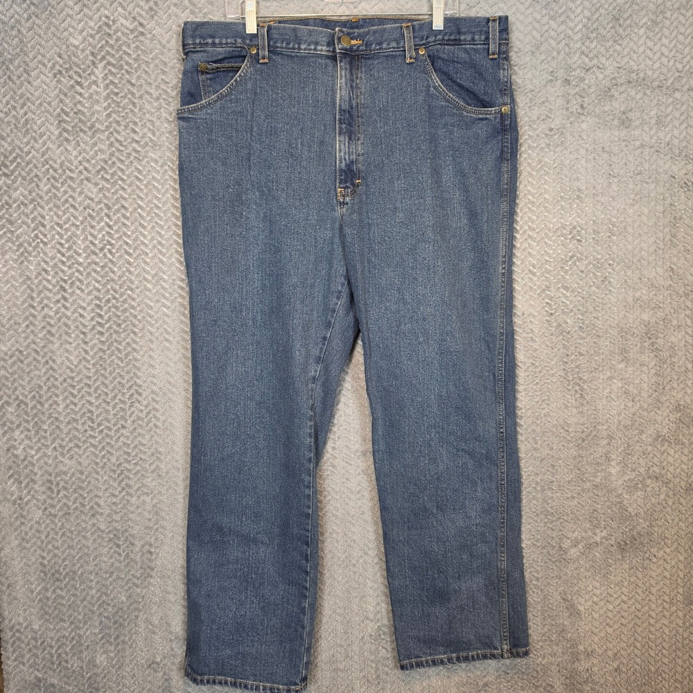 Blue Collar Rugged Work n Sport Men Blue Denim Straight Leg Workwear Jeans 40x30